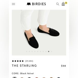 Birdies THE STARLING - Black Velvet - Size 8 ⭐️